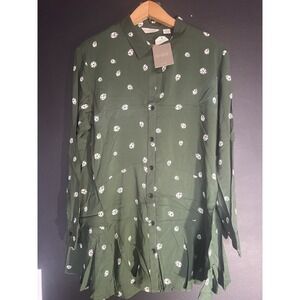 Anthropologie Tylho Womens S Relaxed Button Up Shirt Blouse Top